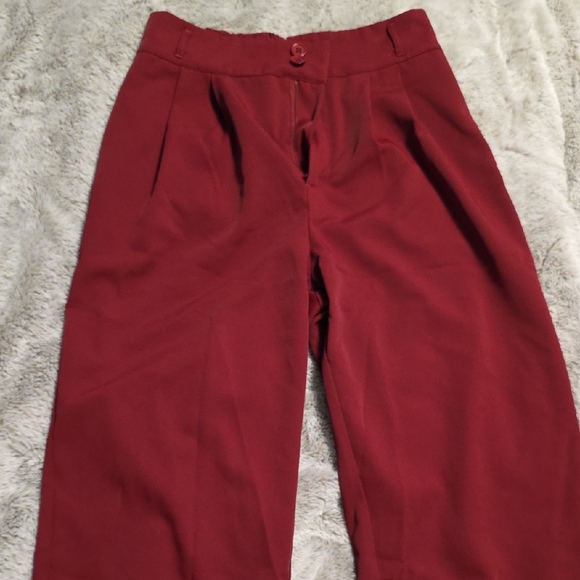 HALARA Pants - HALARA Burgundy Regular Fit Trousers